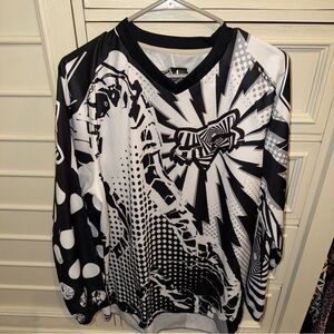Fox Black and White Long Sleeve Jersey